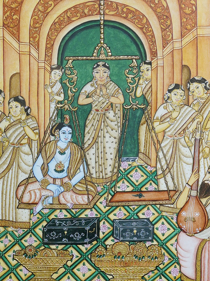 Shri Krishna Tulabharam Painting · view 4