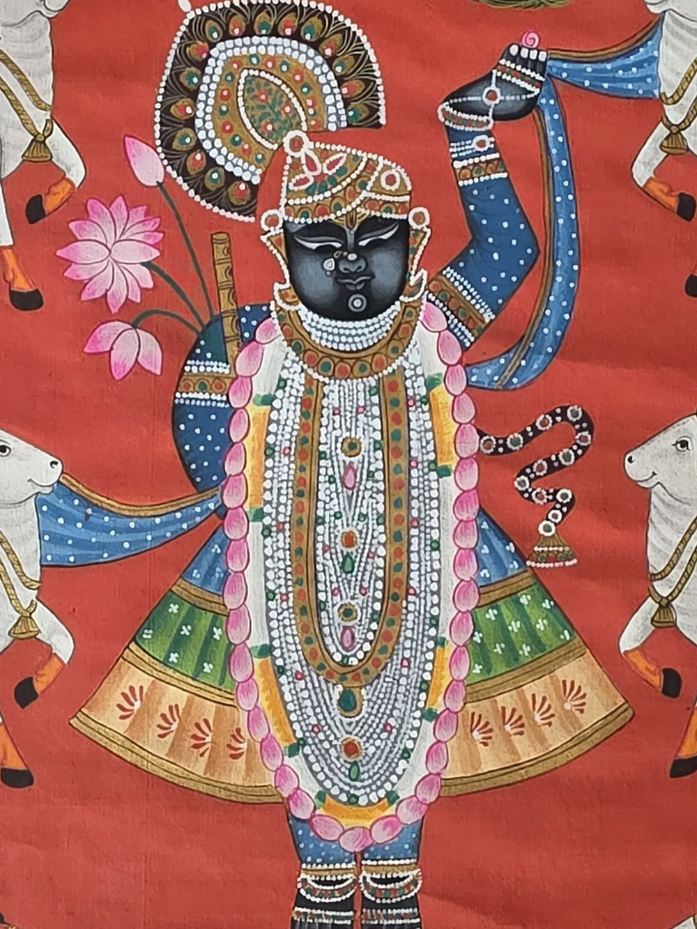 Shrinathji (Form Of Lord Krishna) | Pichwai Art | Watercolor On Cotton
