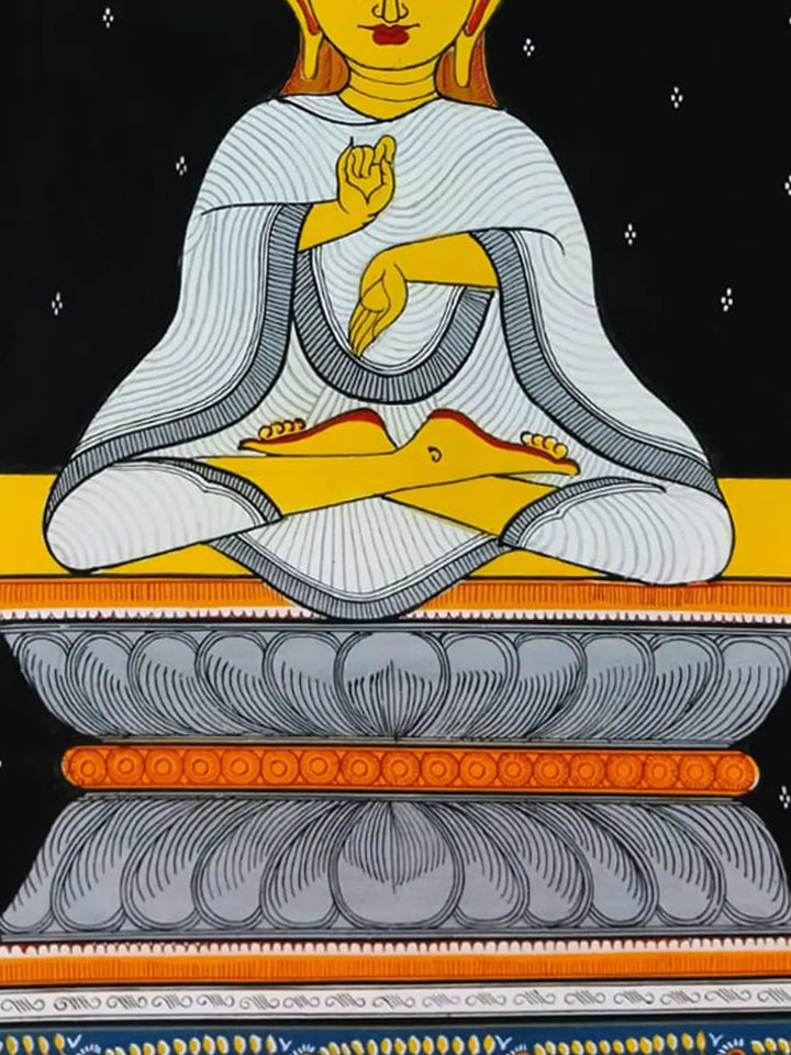 Lord Buddha Pattachitra Painting on Canvas by Akankshya Panda · view 3
