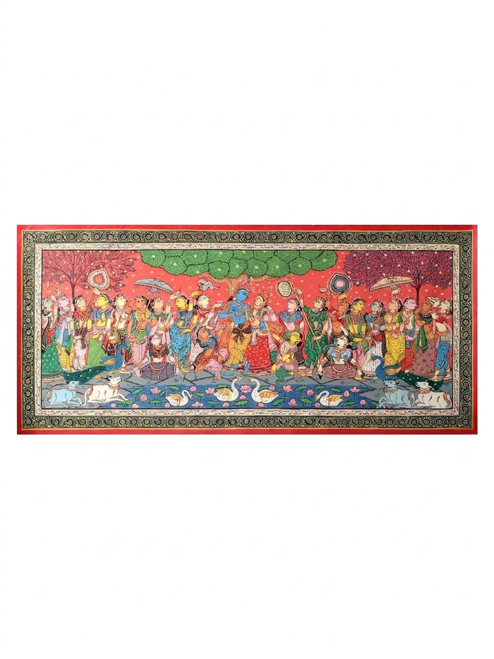 Radha-Krishna and Gopis Painting on Canvas · view 1