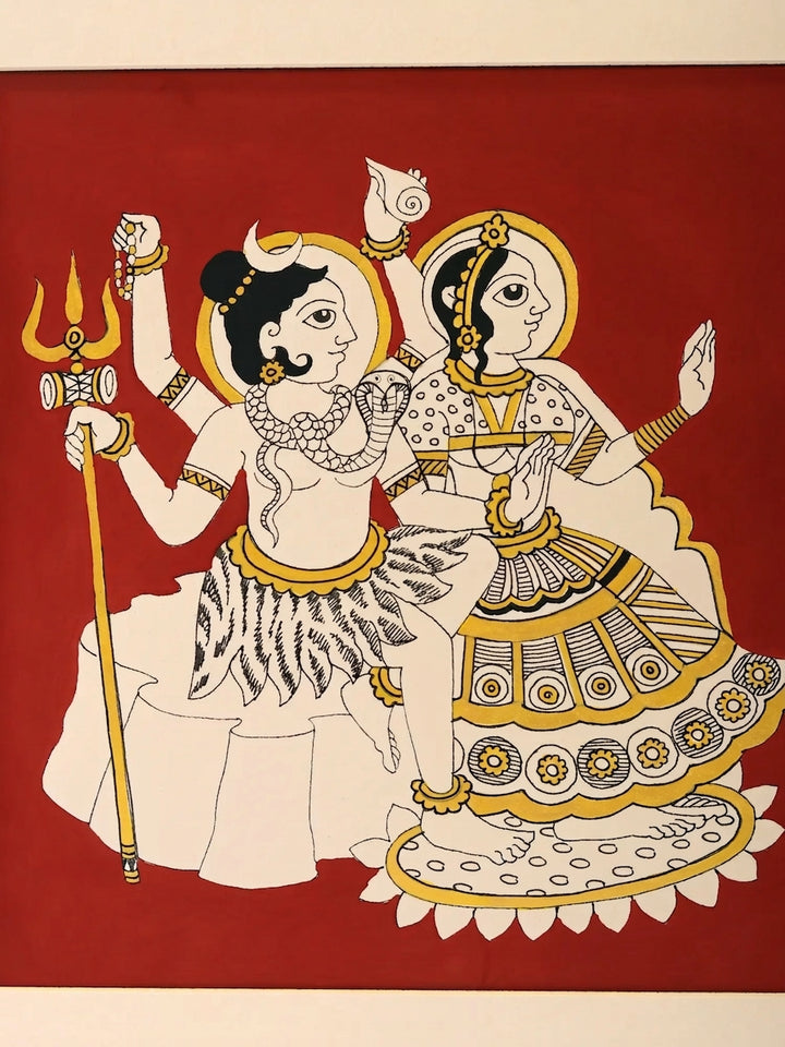Lord Shiva with Devi Parvati Painting on Paper · view 3