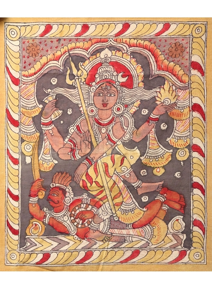Nataraja (Dancing Lord Shiva) Kalamkari Painting on Cotton