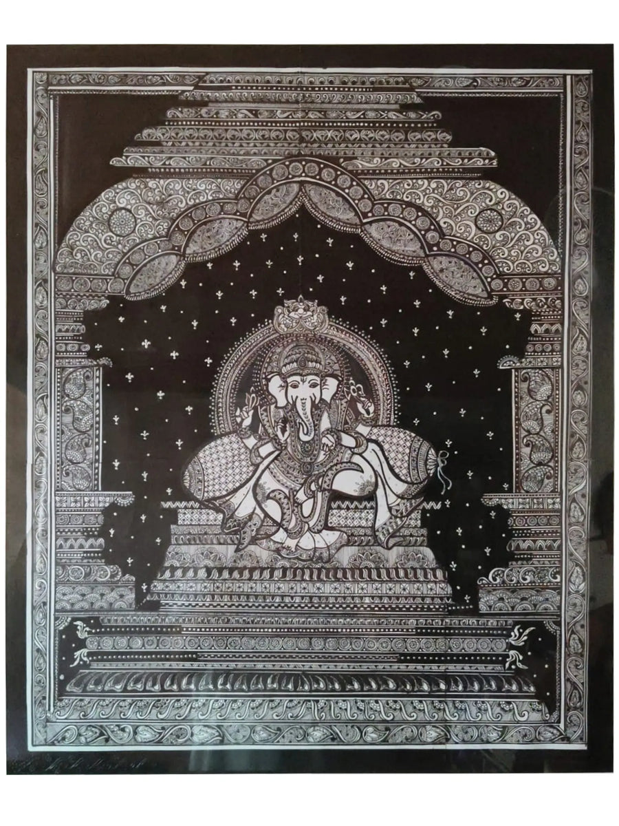 Lord Ganesha Patachitra Pattachitra Painting on Canvas