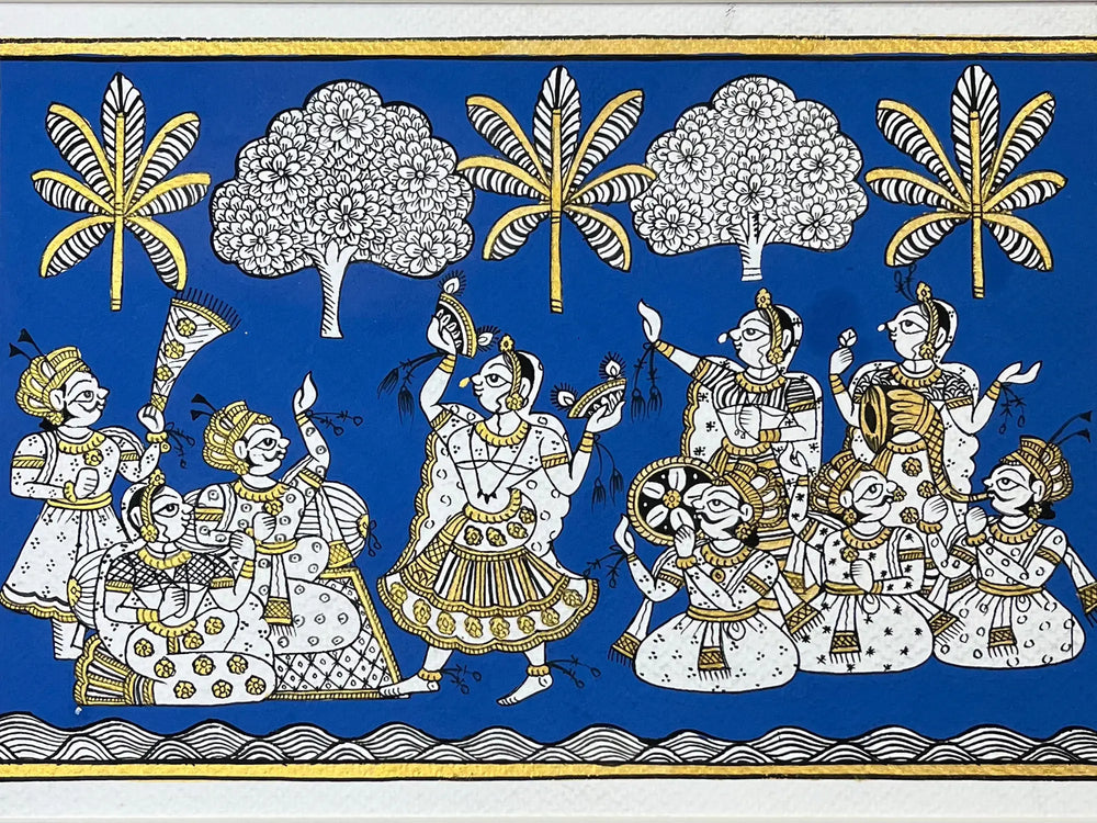 Chari Dance Performance for King and Queen | Painting by Kalyan Joshi