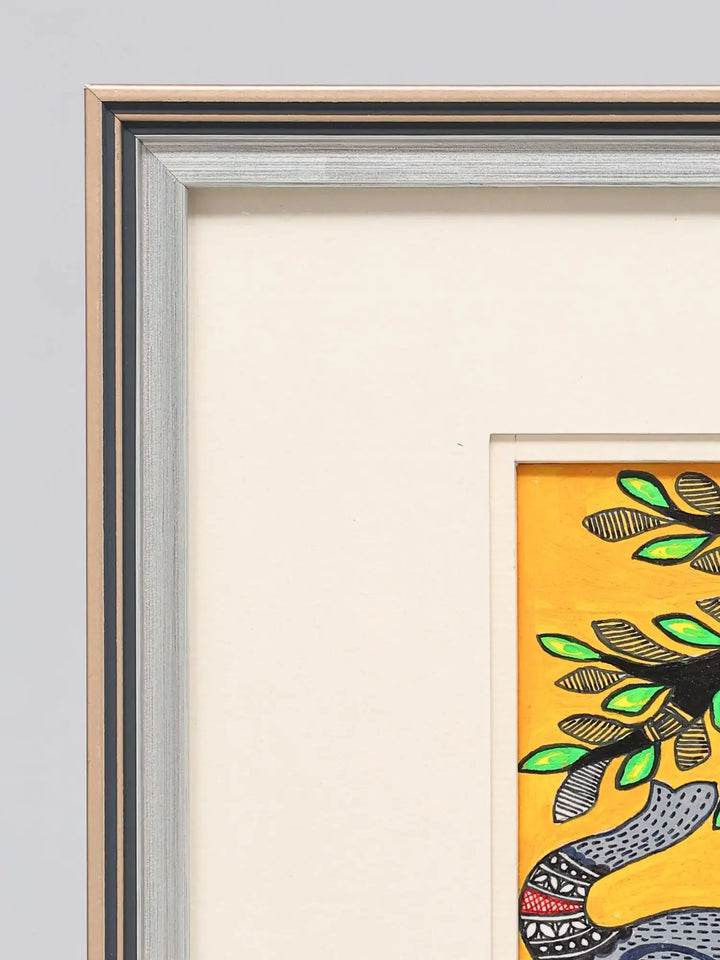 Elephant Madhubani Painting on Handmade Paper · view 4