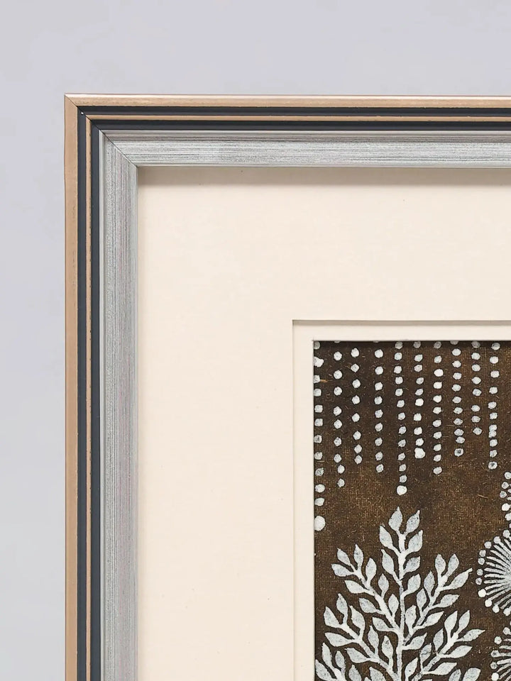 Peacock Dancing in the Rain Warli Painting on Cloth · view 4