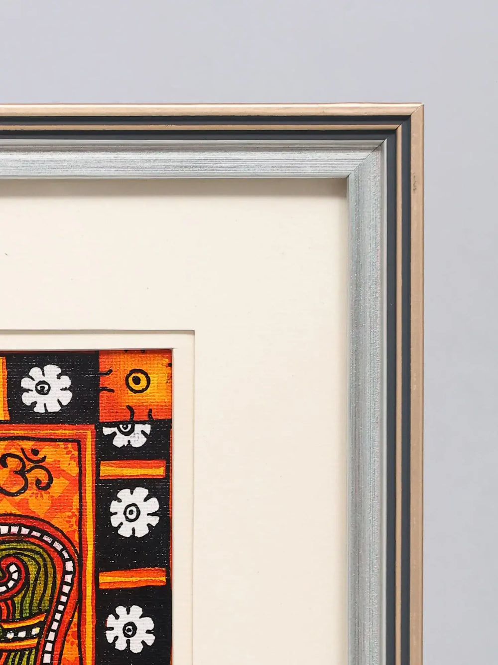 Sacred Conch (Shankh) | Framed Kerala Mural Painting