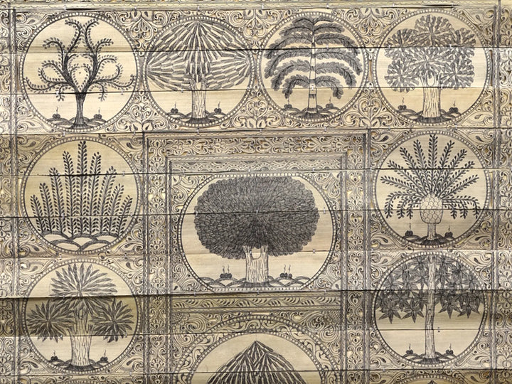 Tree of Life Palm Leaf Painting on Palm Leaf by Rabi Behera · view 2