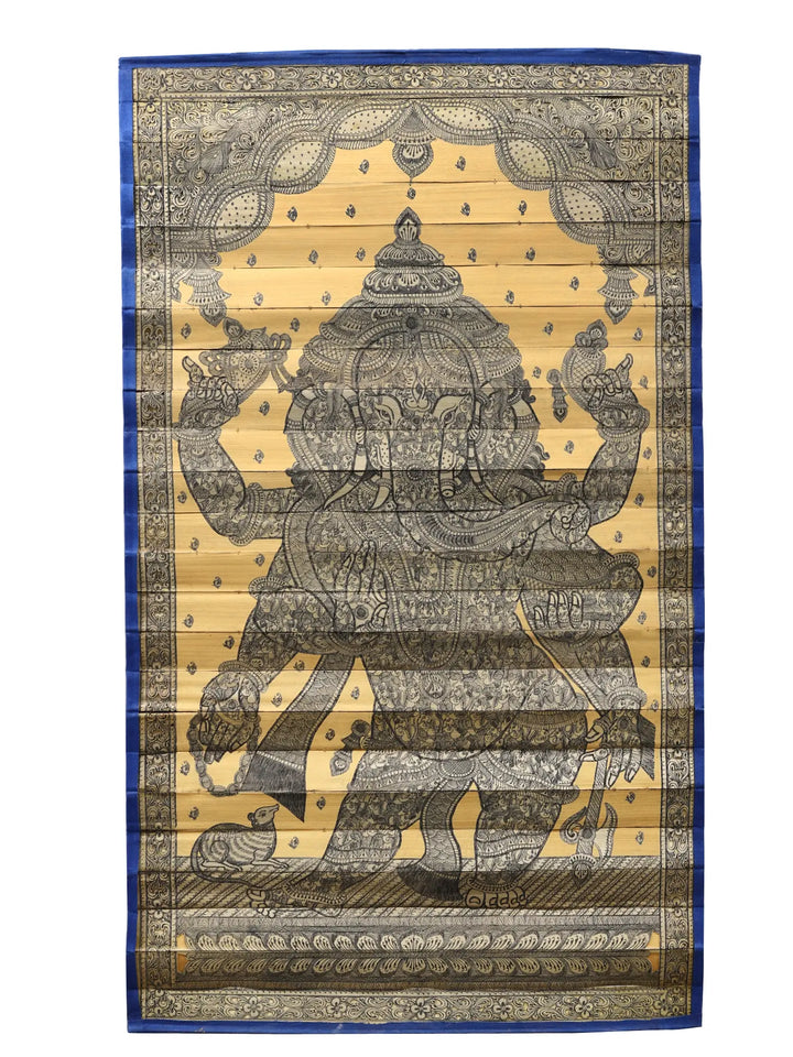 Standing Lord Ganesha Painting on Palm Leaf by Rabi Behera · view 1