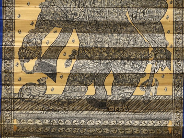 Standing Lord Ganesha Painting on Palm Leaf by Rabi Behera · view 3