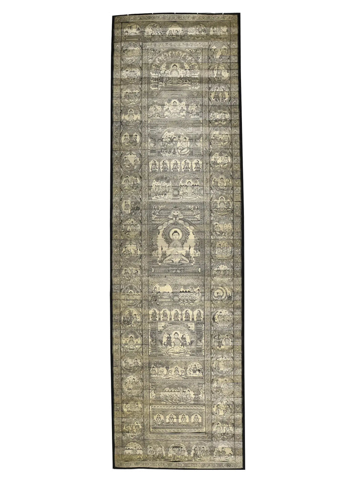 Superfine Large Life of Gautam Buddha Painting on Palm Leaf by Rabi Behera · view 1