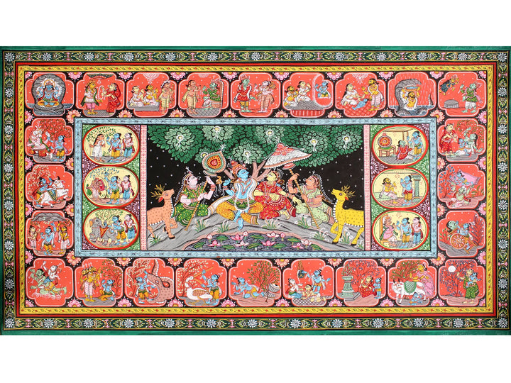Shri Krishna Leela Painting on Canvas · view 1