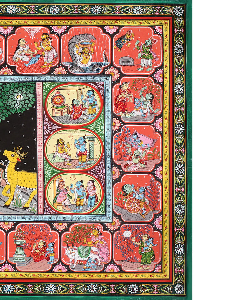 Shri Krishna Leela Painting on Canvas · view 4