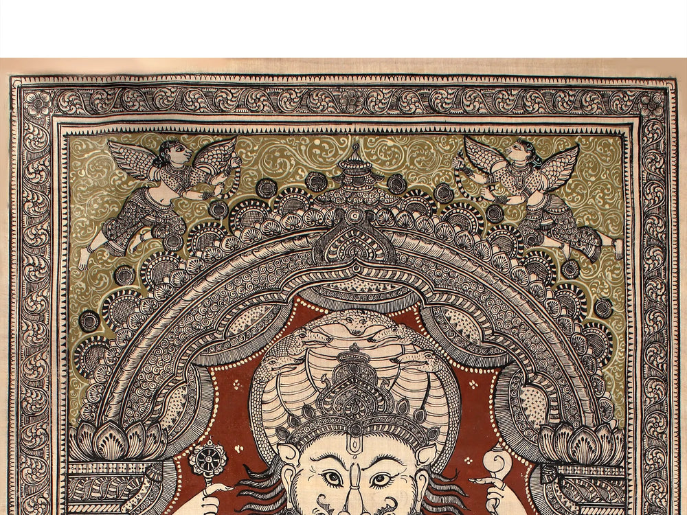 Vishnu Avatar Narasimha With Goddess Lakshmi | Patta Painting | Odisha Art
