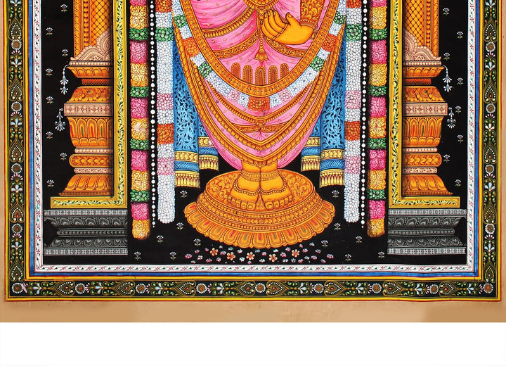 Shri Venkateswara BalaJi Painting on Tussar Silk · view 3