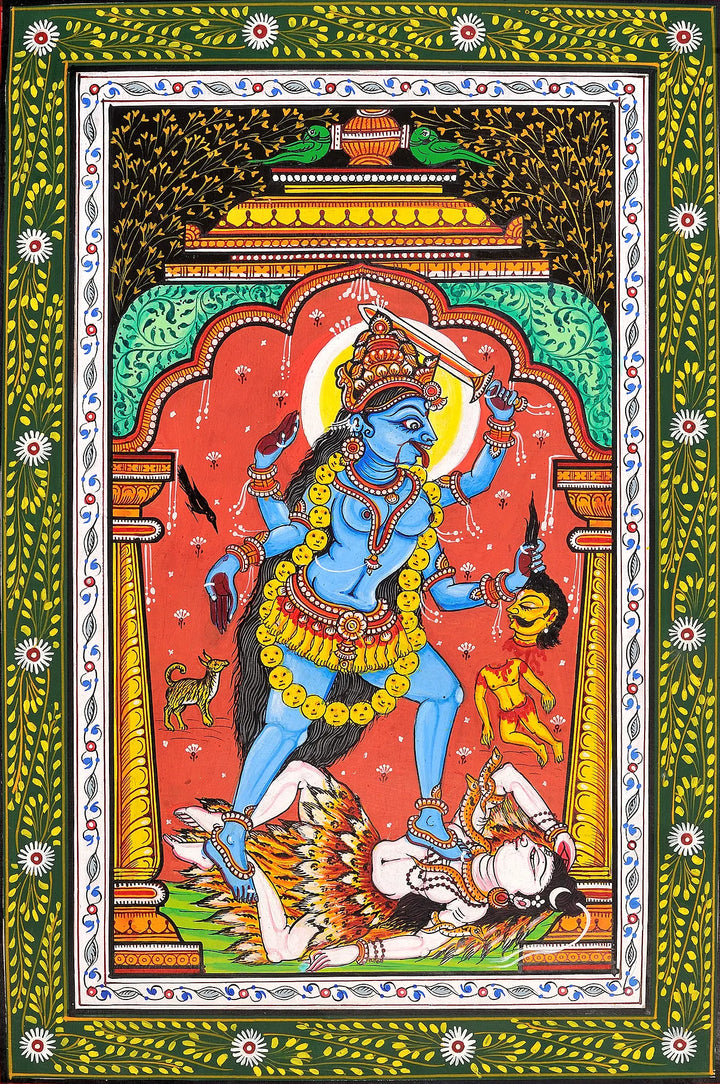 Mother Goddess Kali Pattachitra Painting by Rabi Behera · view 1