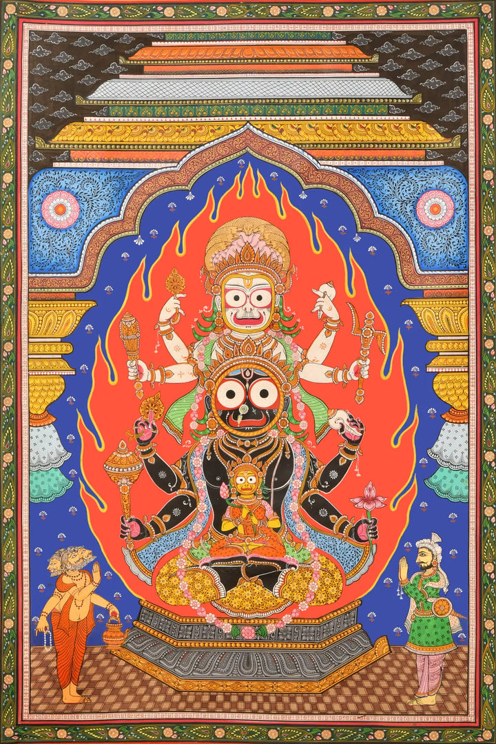 Shri Shreekshetra Pati Painting on Tussar Silk by Rabi Behra · view 1
