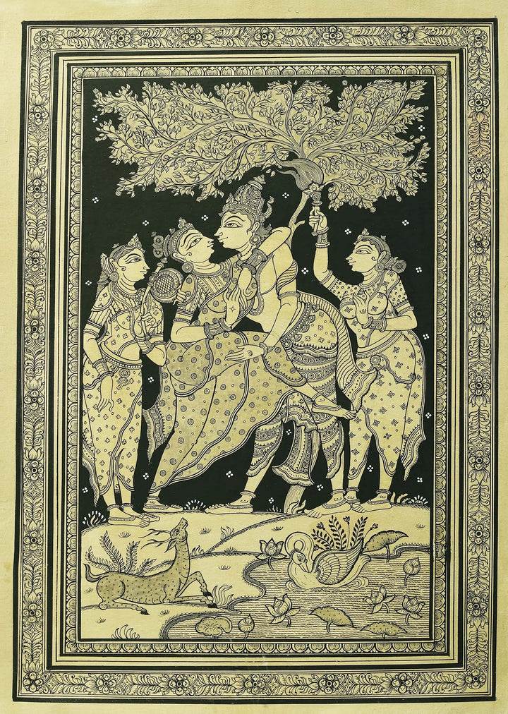The Life-Affirming Togetherness of Radha-Krishna Painting · view 1