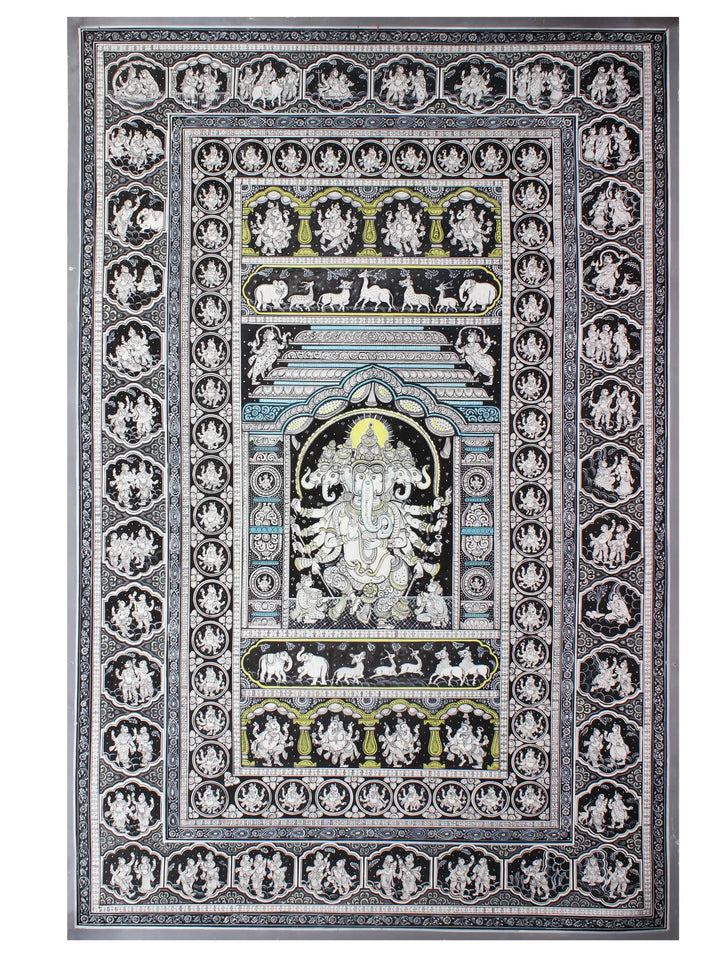 The Story of Lord Ganesha Pattachitra Painting on Cloth · view 1