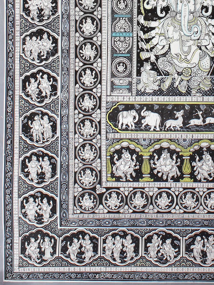 The Story of Lord Ganesha Pattachitra Painting on Cloth · view 3