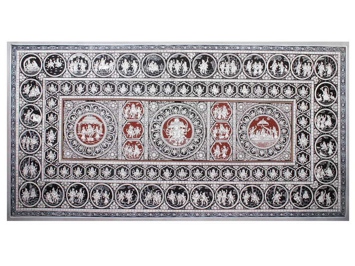 Life of Lord Ganesha Pattachitra Painting on Cloth by Rabi Behera · view 1