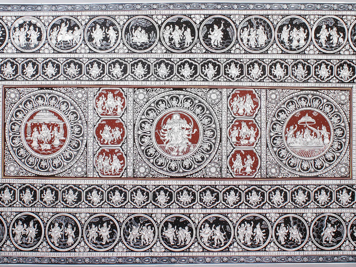 Life of Lord Ganesha Pattachitra Painting on Cloth by Rabi Behera · view 2