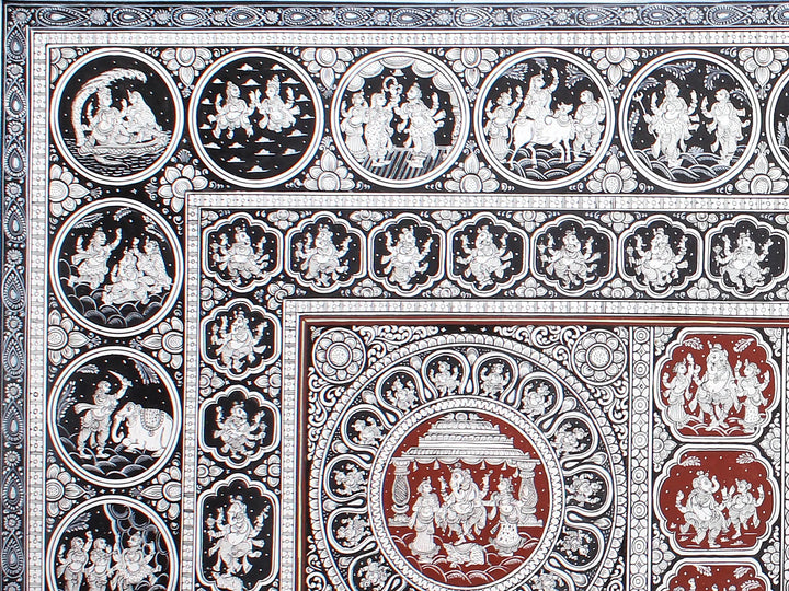 Life of Lord Ganesha Pattachitra Painting on Cloth by Rabi Behera · view 3