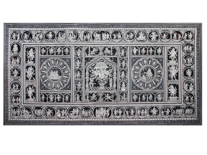 Episodes from Ganesha's Life Pattachitra Painting on Cloth by Rabi Behera · view 1
