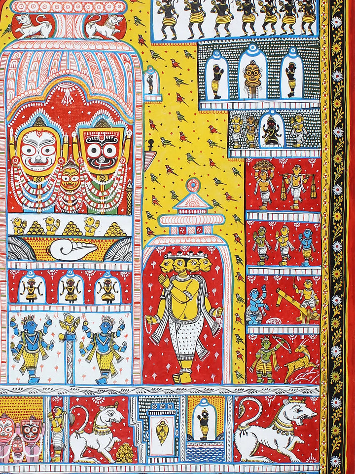 Lord Jagannath Ji- Jatripatti Pattachitra Painting on Cloth by Rabi Behera · view 4