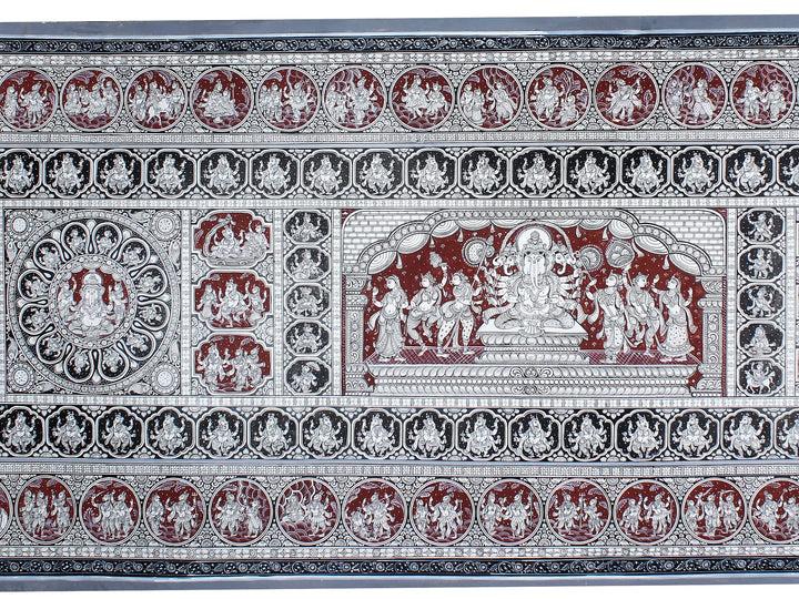 The Story of Lord Ganesha Pattachitra Painting on Cloth · view 3