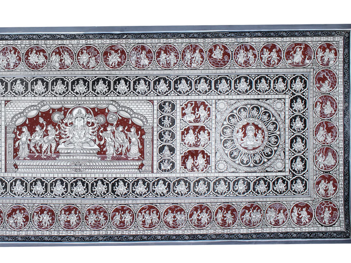 The Story of Lord Ganesha Pattachitra Painting on Cloth · view 4