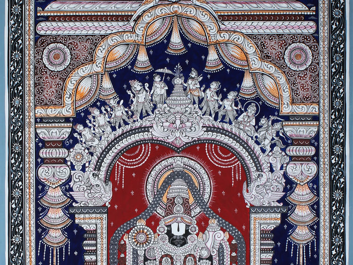 Lord Venkateshwara Pattachitra Painting on Cloth by Rabi Behera · view 3