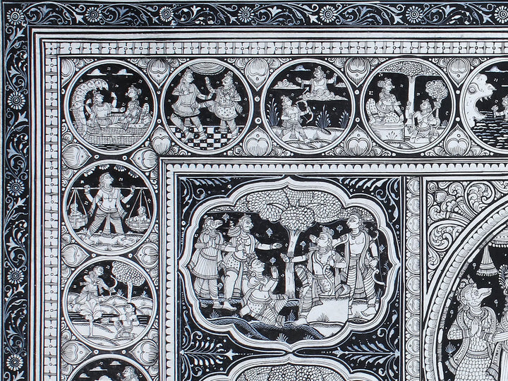 Ramayana (The Story of Shri Ram) Pattachitra Painting on Cloth by Rabi Behera · view 3