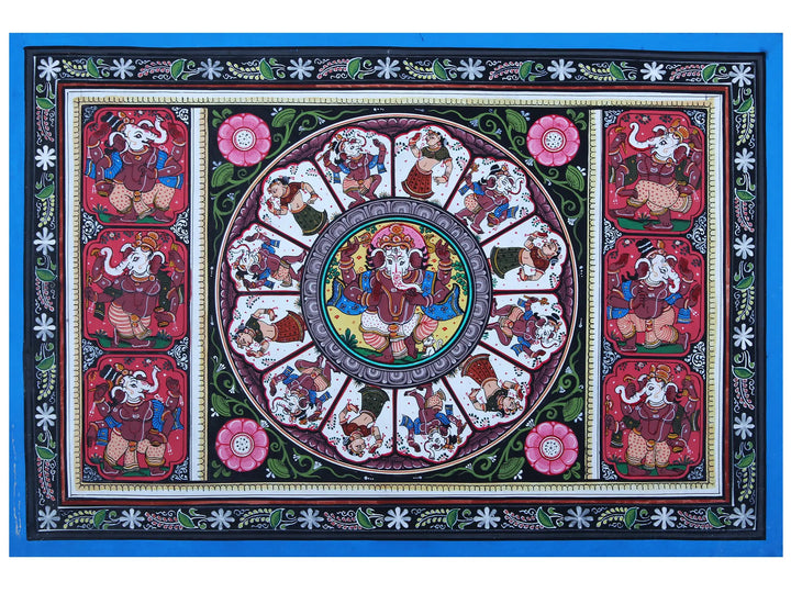 Lord Ganesha Pattachitra Painting on Cloth by Rabi Behera · view 1