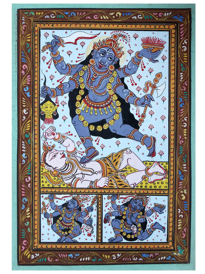 Devi Kali Pattachitra Painting on Cloth by Rabi Behera · view 1