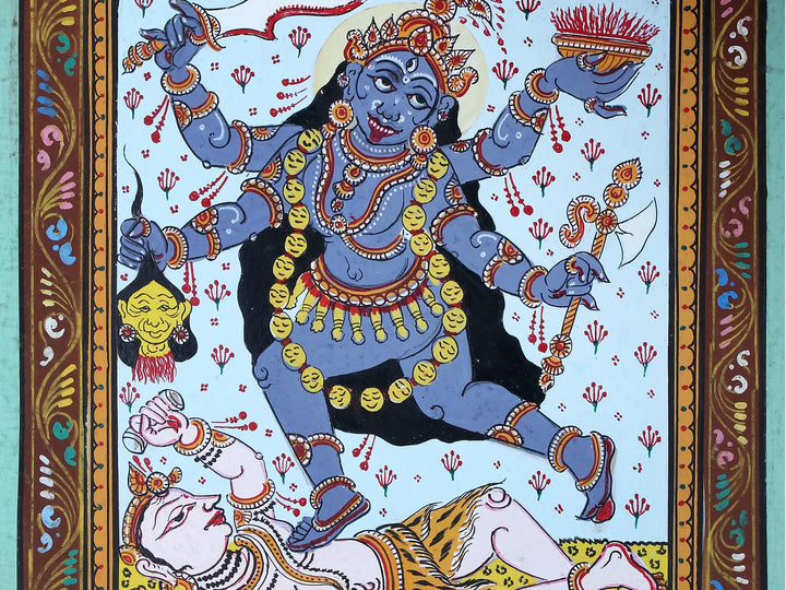 Devi Kali Pattachitra Painting on Cloth by Rabi Behera · view 4