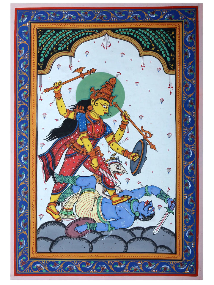 Goddess Durga Patachitra Pattachitra Painting on Cloth by Rabi Behera Pattachitra · view 1