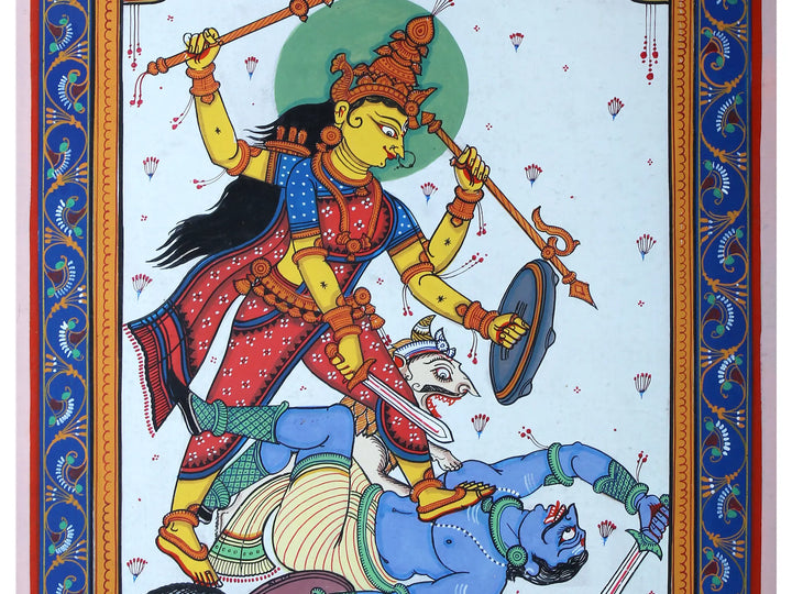 Goddess Durga Patachitra Pattachitra Painting on Cloth by Rabi Behera Pattachitra · view 4