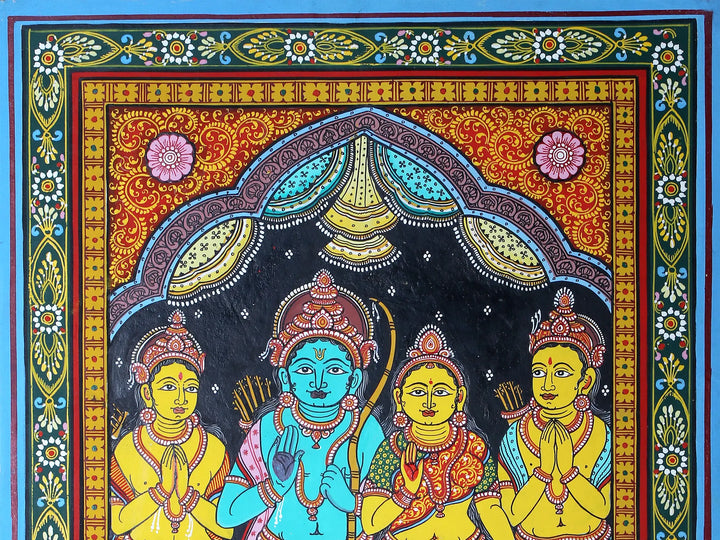 Ram Darbar Pattachitra Painting on Cloth by Rabi Behera · view 3