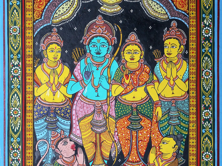 Ram Darbar Pattachitra Painting on Cloth by Rabi Behera · view 4