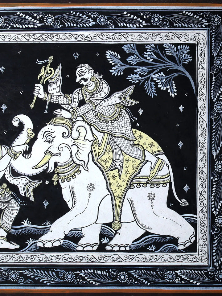 Lord Krishna Killing the Demon Kuvalyapida Pattachitra Painting on Cloth by Rabi Behera · view 3