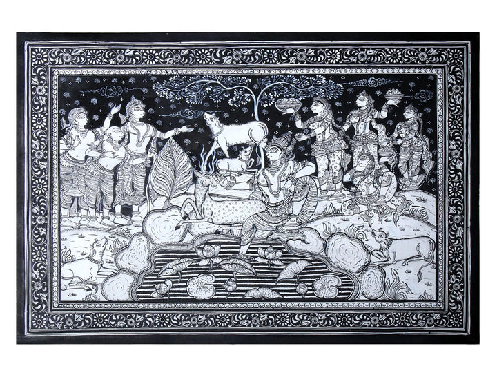 Rasa Leela of Madan Mohan (Shri Krishna) Pattachitra Painting on Cloth by Rabi Behera · view 1
