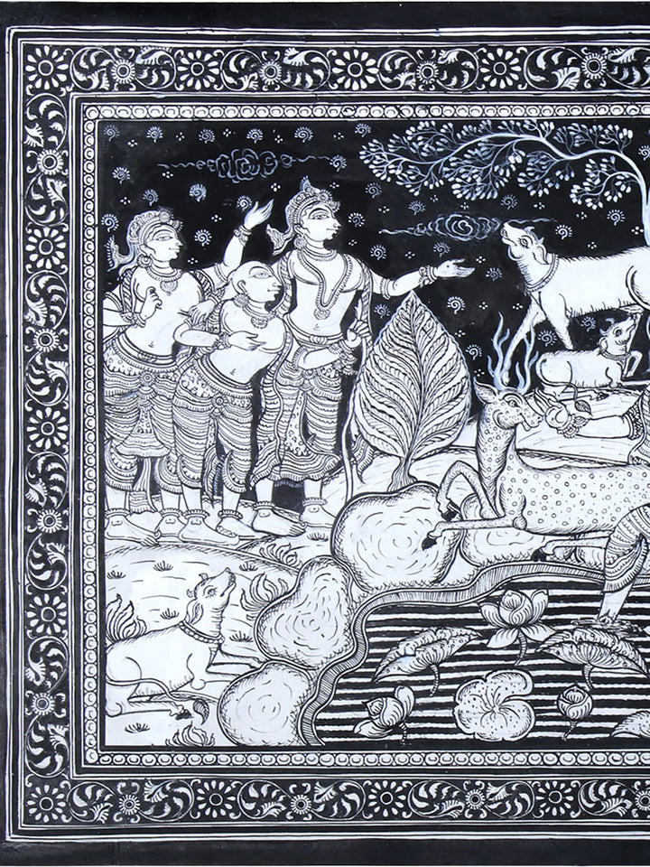 Rasa Leela of Madan Mohan (Shri Krishna) Pattachitra Painting on Cloth by Rabi Behera · view 2