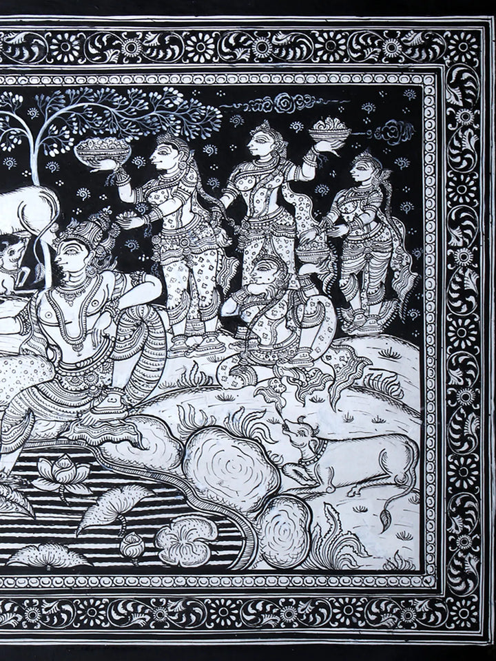 Rasa Leela of Madan Mohan (Shri Krishna) Pattachitra Painting on Cloth by Rabi Behera · view 4