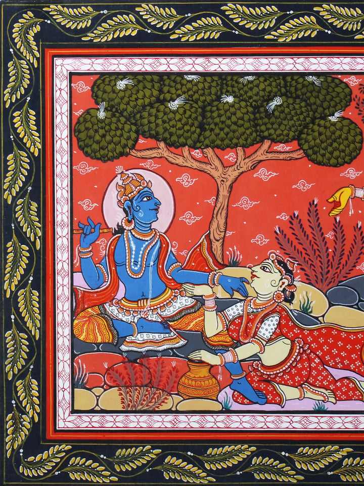 Rasa Leela of Kanhaiya Pattachitra Painting on Cloth by Rabi Behera · view 2