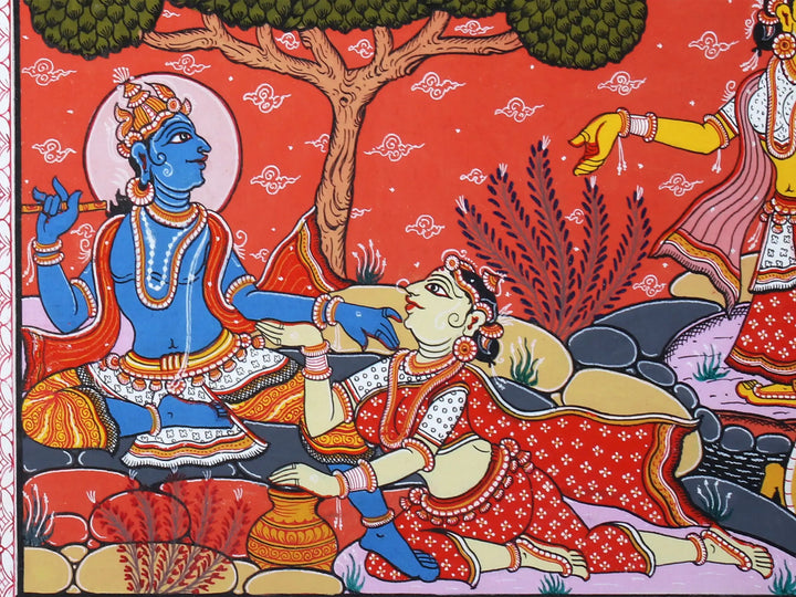 Rasa Leela of Kanhaiya Pattachitra Painting on Cloth by Rabi Behera · view 3