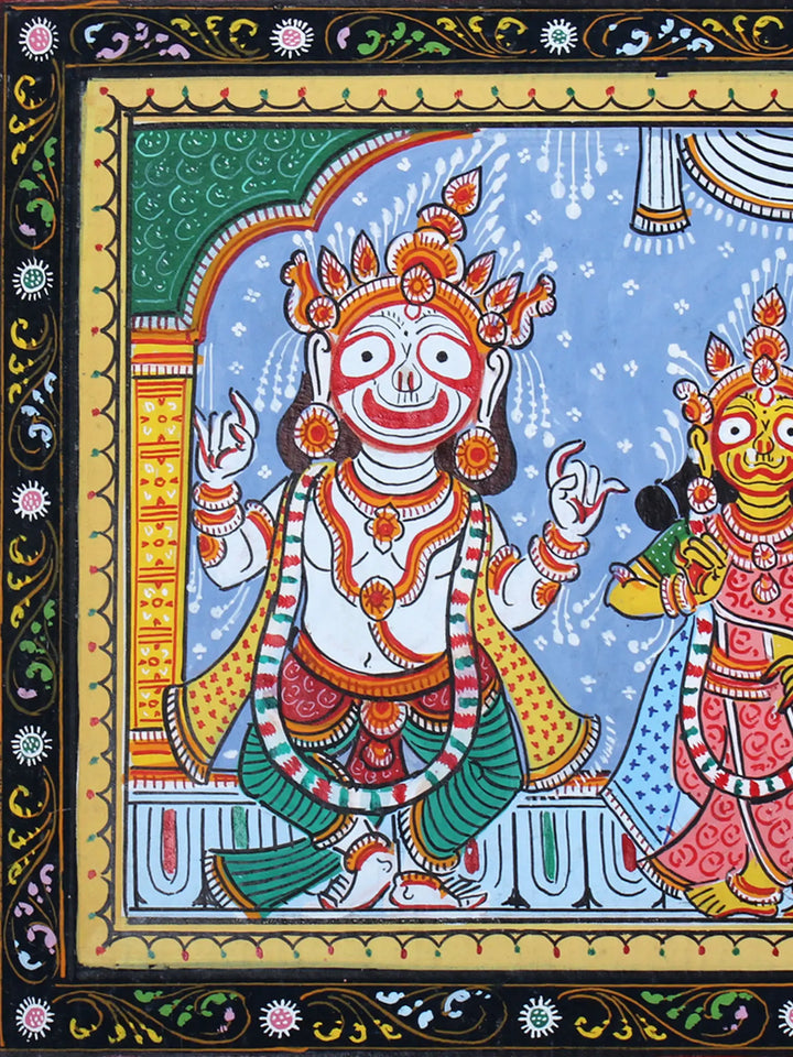 Standing Lord Jagannath Pattachitra Painting on Cloth by Rabi Behera · view 1