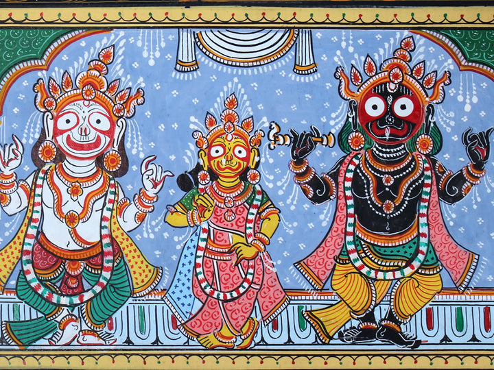 Standing Lord Jagannath Pattachitra Painting on Cloth by Rabi Behera · view 4