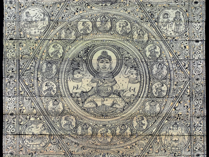 Gautam Buddha's Life Story Pattachitra Painting on Cloth by Rabi Behera · view 3