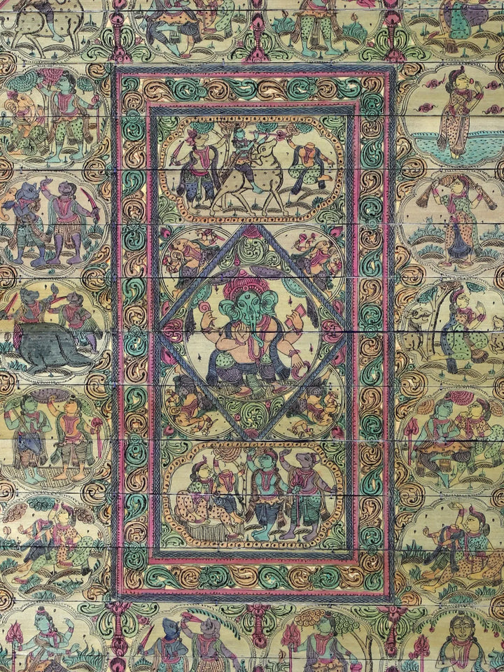 The Story of Lord Ganesha Pattachitra Painting on Cloth by Rabi Behera · view 3